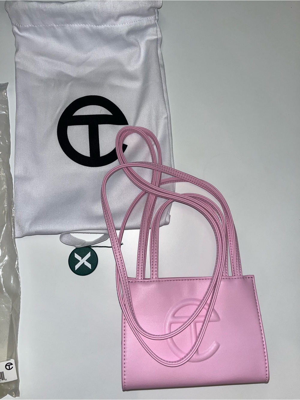 NWT Telfar Light Pink Mini Shopping Bag with Long Straps - BRAND NWT